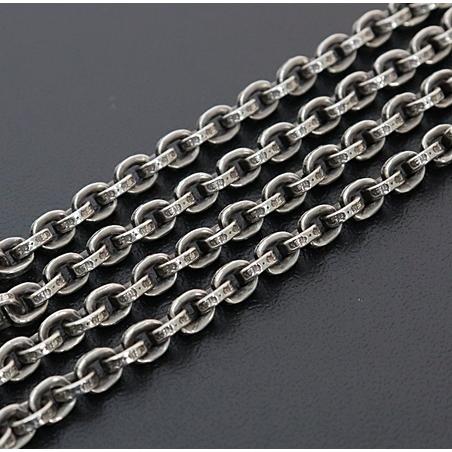 Chrome Hearts 925シルバー チェーンネックレス ペーパーチェーン クロムハーツペーパーチェーンネックレス30インチ（約76cm）|クロム