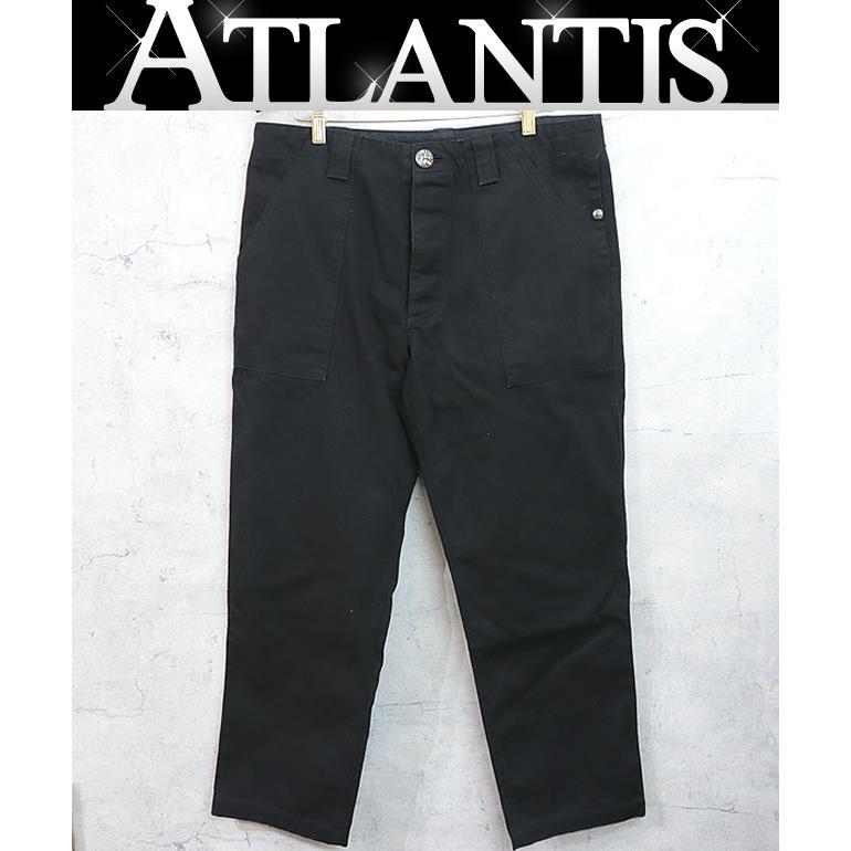 クロムハーツフレアパンツ ブラック 5つボタン刺繍