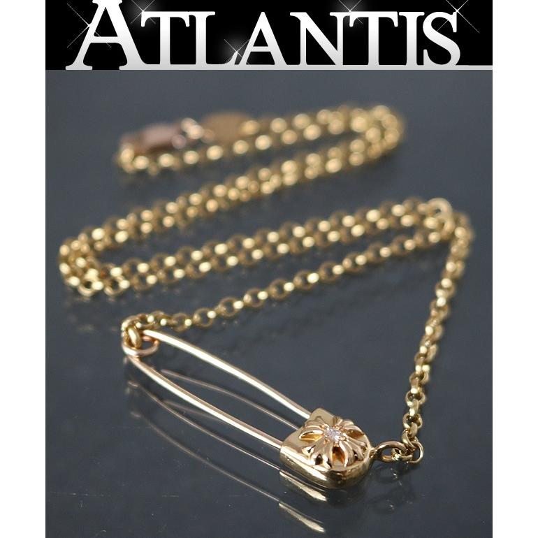 22k 安全ピン　ダイヤ　クロス　ネックレス CHROME HEARTS クロムハーツ Small CHPlus Safety Pin Necklace