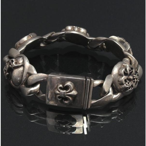 CHROME HEARTS 銀座店 クロムハーツ オールド BSフレア マルチリンク ブレス 5リンク メンズ シルバー SV925 ...