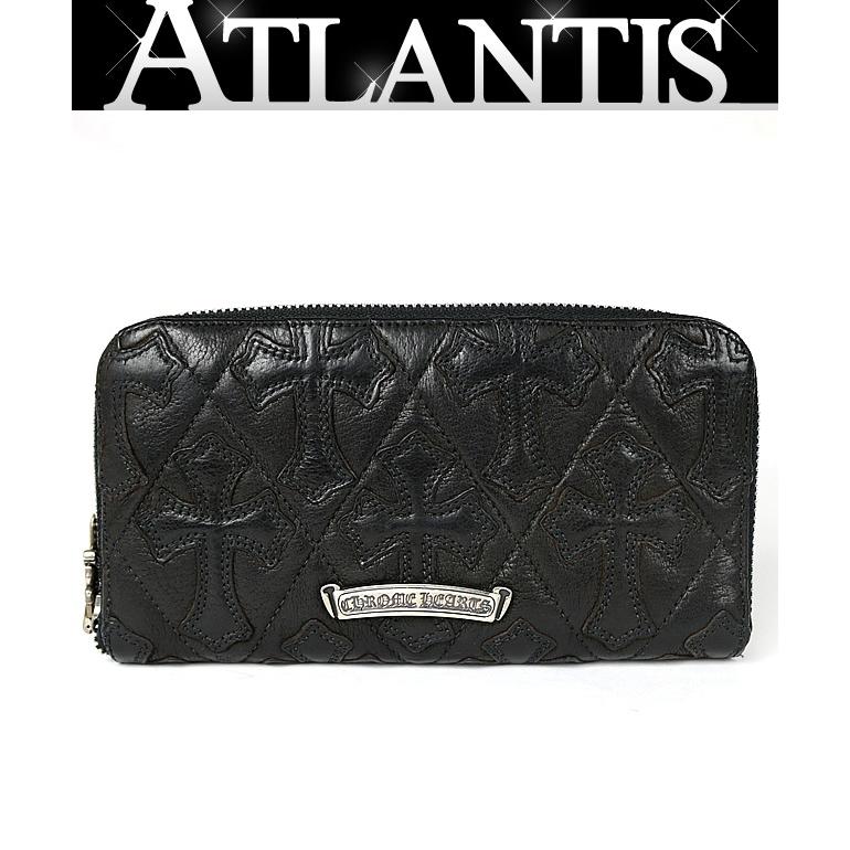 クロムハーツクロスパッチ キルテッドセメタリー ラウンドファスナー長財布