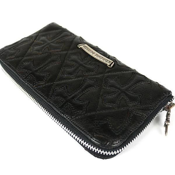 クロムハーツ　クロスパッチ キルテッドセメタリー ラウンドファスナー　長財布 クロムハーツ クロスパッチ キルテッドセメタリー ラウンドファスナー