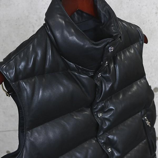 CHROME HEARTS 新宿店 クロムハーツ STIFF レザー ベスト クロスボタン