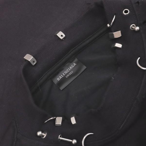 BALENCIAGA 新宿店 バレンシアガ 新品 ピアス装飾 ダメージ加工 クルー