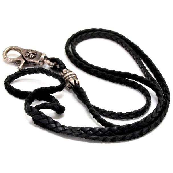 CHROME HEARTS 銀座店 クロムハーツ CHX ランヤード ネックレス レザー メンズ シルバー SV925 黒 99633 CHROME HEARTS 銀座店 クロムハーツ CHX ランヤード ネックレス レザー
