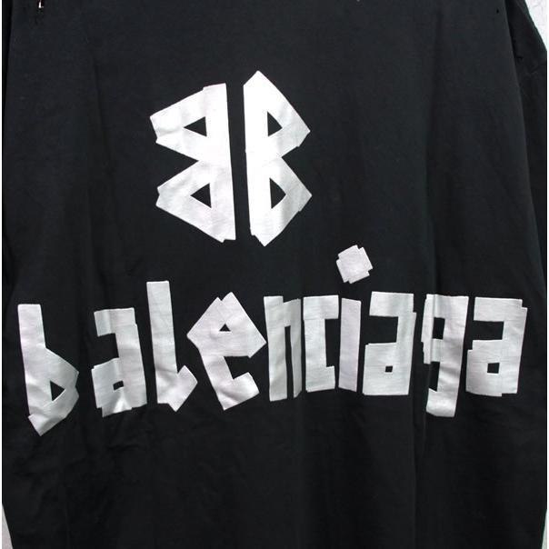 BALENCIAGA 銀座店 バレンシアガ テープロゴ ヴィンテージ加工 Tシャツ