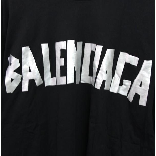 BALENCIAGA 銀座店 バレンシアガ テープロゴ ヴィンテージ加工 Tシャツ