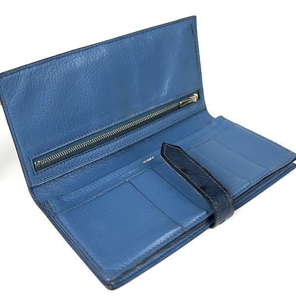 HERMES 銀座店 エルメス ベアンスフレ オーストリッチ □K刻印 二  