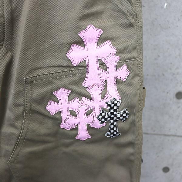 クロムハーツ Chrome Hearts CARPENTER サイズ:33インチ クロスパッチ付きカーペンターロングパンツ 新品未使用 カモフラ ミリタリー CHROME HEARTS Carpenter Leather Cross Patch Nylon Leather Work