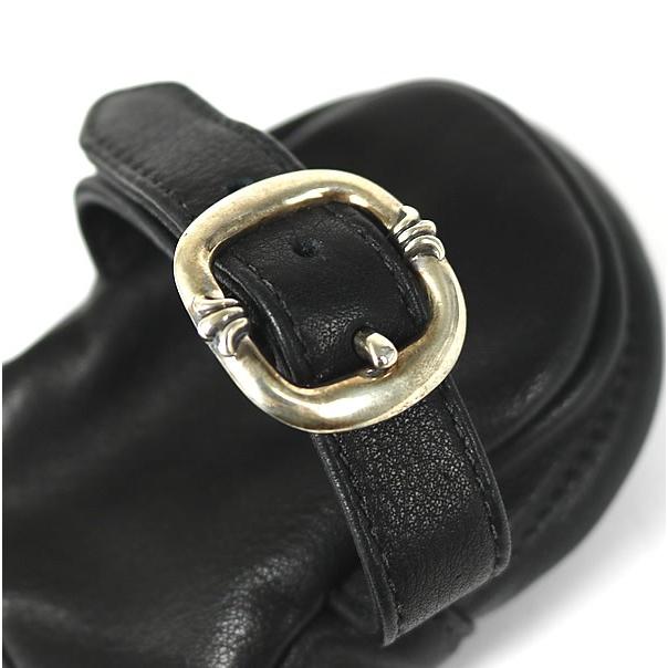 クロムハーツ　ブラックレザー フラットポーチ CHROME HEARTS クロムハーツ 小物入れ ポーチ クロムハーツの世界観を