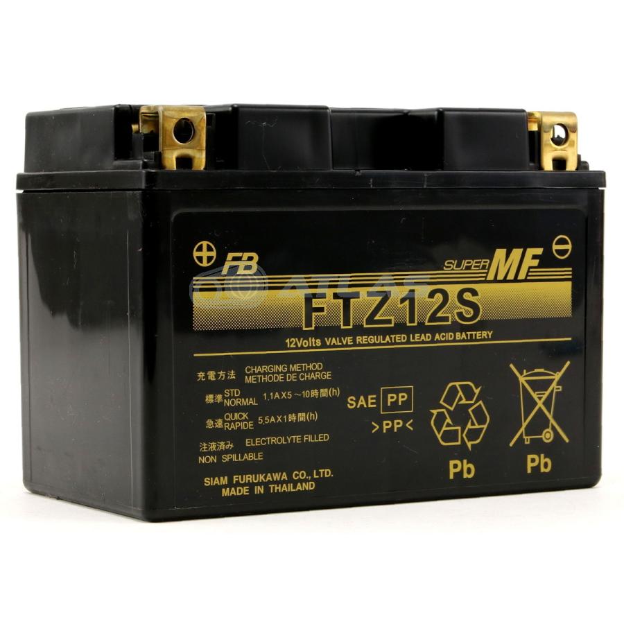 送料無料！ 古河バッテリー FTZ12S 液入り充電済 国内正規品 新品未使用 古河電池 バイク バッテリー FURUKAWA BATTERY FTZ12S 液入り充電済み