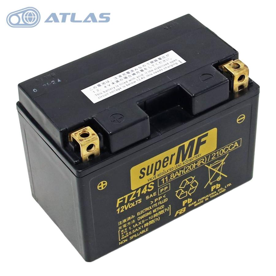 古河電池FTZ14S　新品未使用 古河電池 バイク バッテリー FURUKAWA BATTERY FTZ14S 初期充電済み