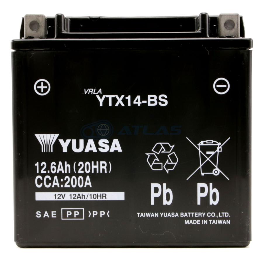 GSユアサ バイク バッテリー バイク バッテリー 台湾YUASA YTX14-BS 液