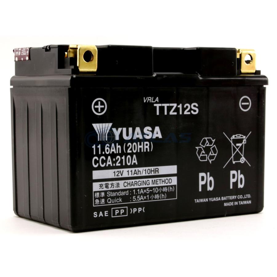 台湾YUASA TTZ12S 液入り充電済み 1年保証付き 互換 YTZ12S FTZ12S DTZ12S GTZ12S|atlas-parts|02