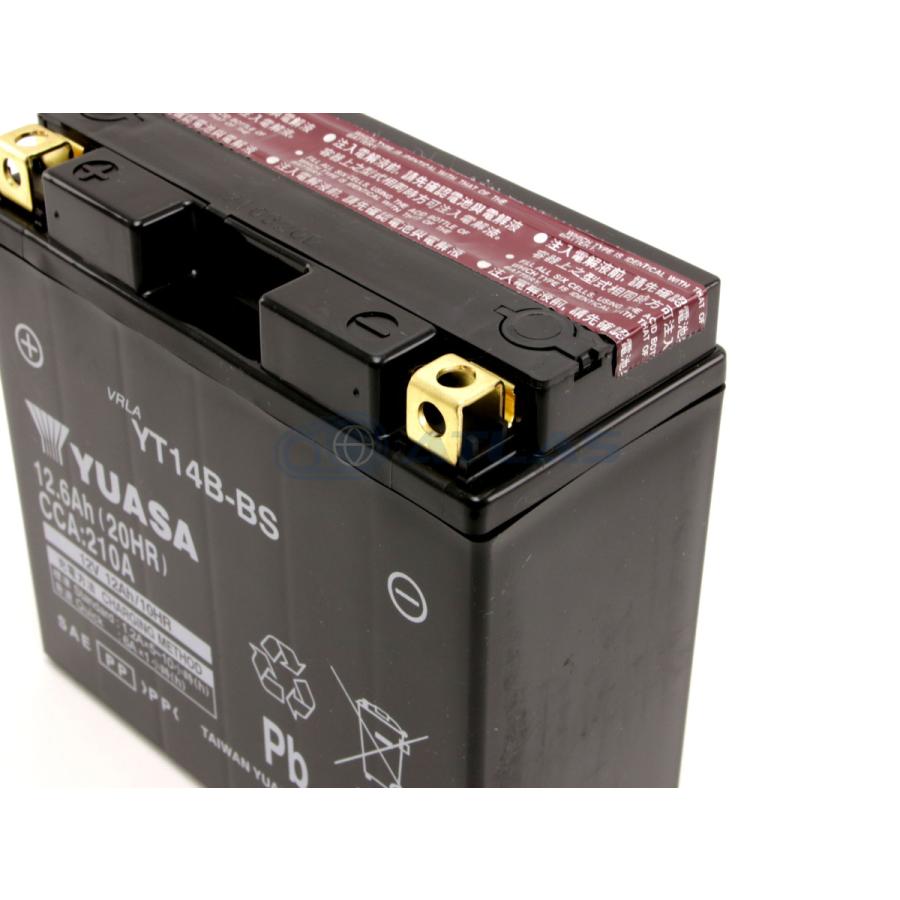 GSユアサ バイク バッテリー 台湾YUASA YT14B-BS 液入り充電済み 1年 