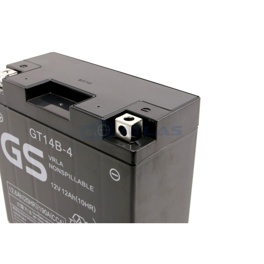 GSユアサ バイク バッテリー 台湾GS GT14B-4 1年保証 充電済 GSユアサ バイク バッテリー 台湾GS GT14B-4 1年保証 充電済