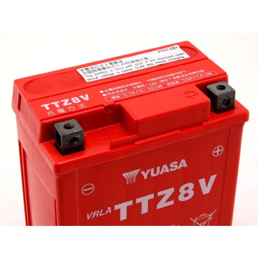 GSユアサ GTZ8V YTZ8V 互換品 台湾ユアサバッテリー TTZ8V 初期充電 