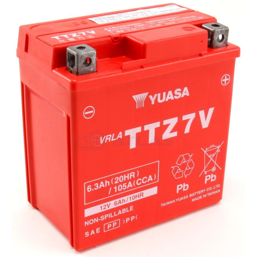 台湾YUASA TTZ7V 液入り充電済み YTZ7V GTZ7V FTZ7V互換 TRICITY125 155 トリシティ125 155 NMAX125 155 1年保証｜atlas-parts｜03