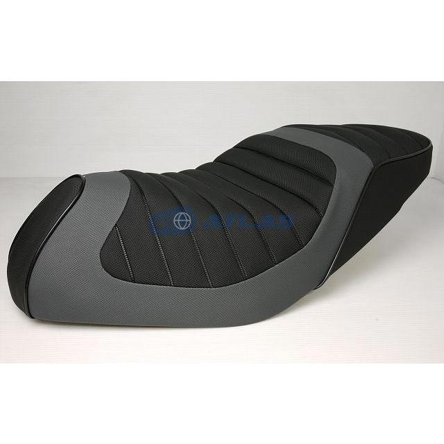 DCR アドレスV125S AddressV125S ブラック＋カーボン柄ローダウンシート パイピング黒