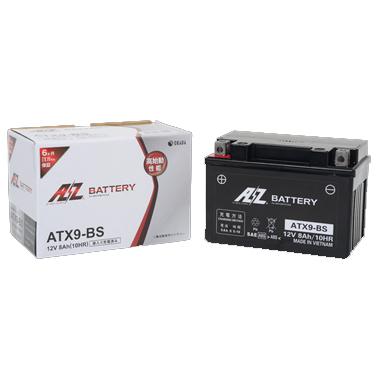 バイク バッテリー ATX9-BS AZバッテリー 液入充済 (YTX9-BS GTX9-BS