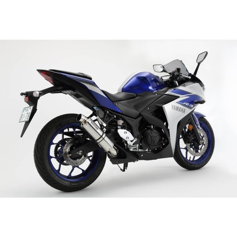 BEAMS G239-53-P6J YZF-R3 EBL-RH07J R-EVO ステンレス スリップオン JMCA 政府認証 ビームス マフラー｜atlas-parts