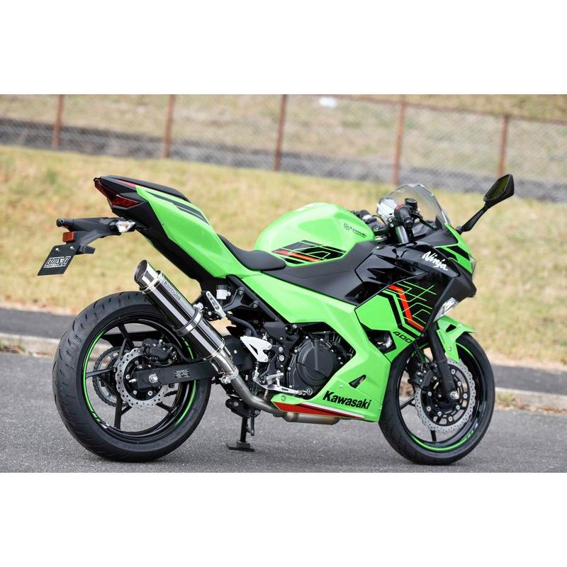 BEAMS G432-54-P4J NINJA400 Z400 2BL-EX400G 8BL-EX400L スリップオン R-EVO2スーパーメタルブラック ビームス マフラー｜atlas-parts｜03