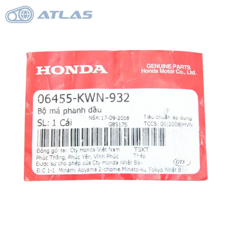 確認 ホンダ タイホンダ純正 PCX125 JF28 フロント ブレーキパッド