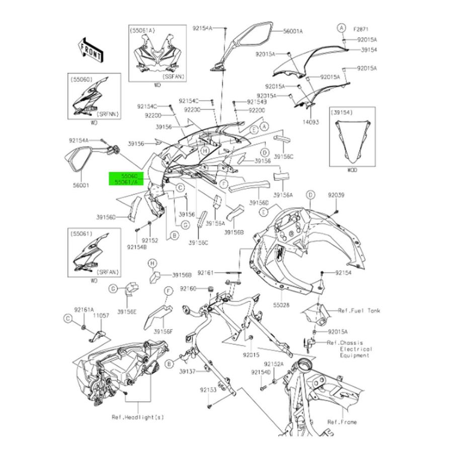 haruru36サイズ カワサキ タイカワサキ純正 ニンジャ Ninja ZX-25R SE ZX-4RR