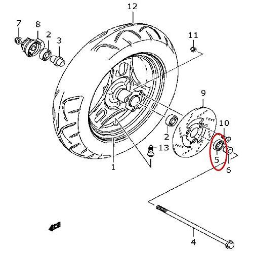 台湾SUZUKI純正 アドレス V125G S オイルシール フロントホイール 54841-32G00-000 09285-16002｜atlas-parts｜02