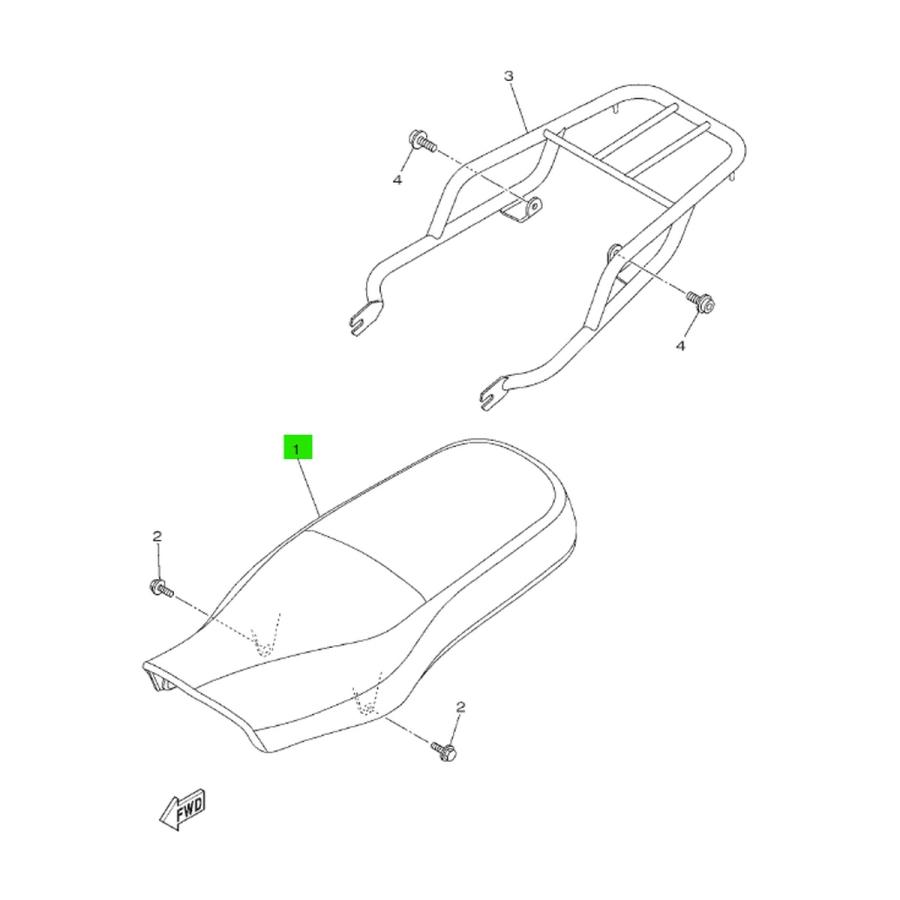 YB125SP YAMAHA 純正シート ヤマハ発動機 中国ヤマハ純正 YB125SP シートアッシー 1SF-F4730