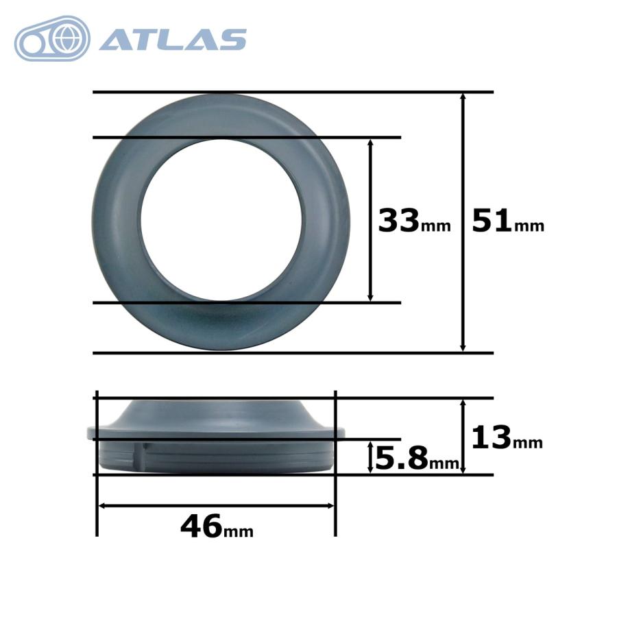 CCD ローフリクション ダストシール 33mm インナーチューブ用 2個セット シグナスX グリファス マジェスティＳ X FORCE BW'Sなど｜atlas-parts｜04