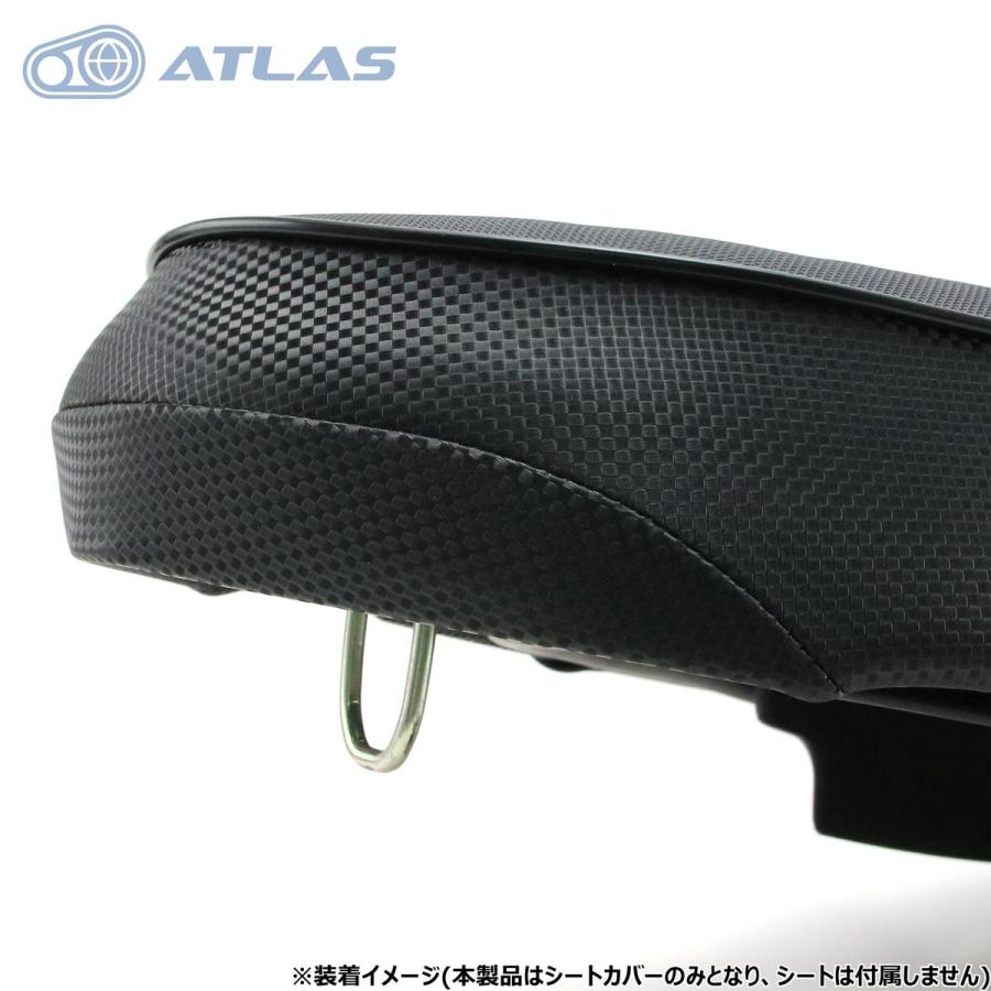 DCR with ATLAS マジェスティS ブラック カーボン コンフォート カスタムシート専用 張替用シートカバー｜atlas-parts｜06