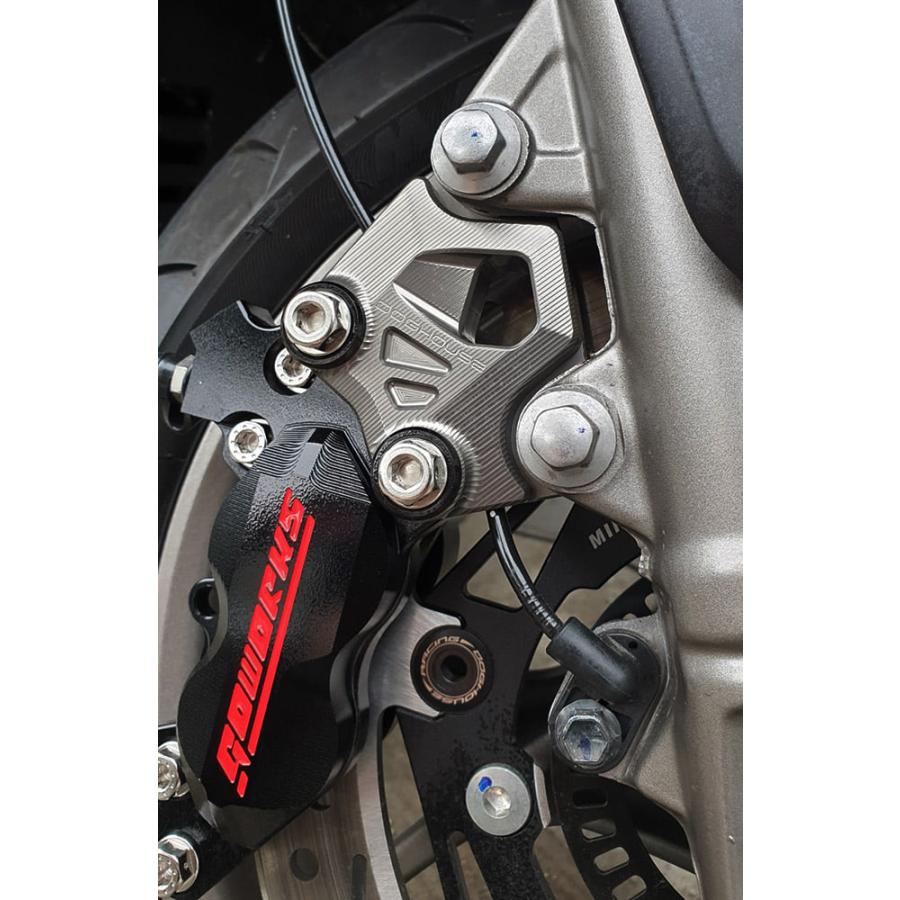 DOG HOUSE X FORCE BREMBO ブレンボ40mmピッチ Axialキャリパー 267mmディスク用キャリパーサポート｜atlas-parts｜07