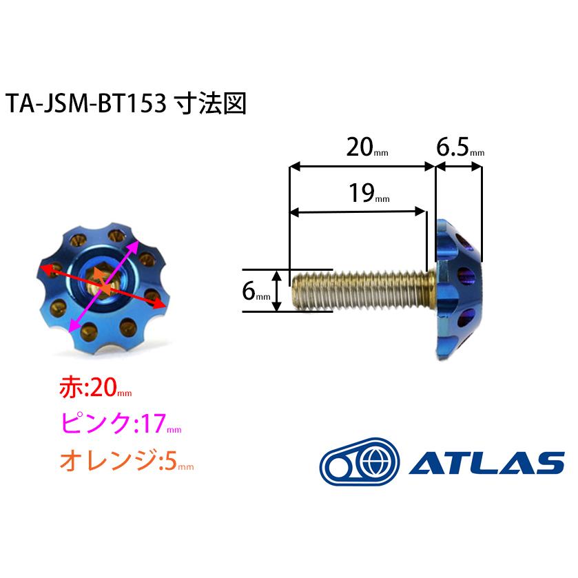 Star Bolt CNC加工 アンブレラヘッド SUS ステンレス ボルト M6×20mm P1.0mm｜atlas-parts｜05