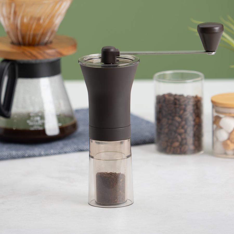 Atlas コーヒーミル 手動 手挽き セラミック 臼式 透明 小型 スリム