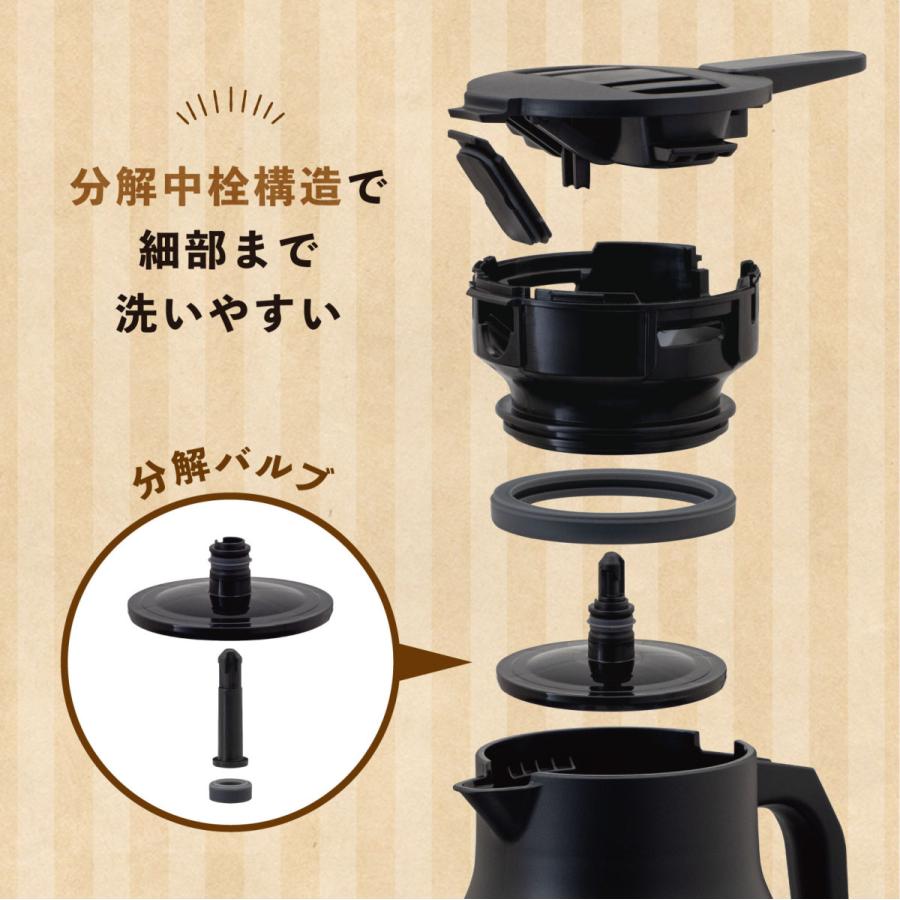 6個セット コーヒーサーバー 卓上ポット 650ml 保温 保冷 真空断熱 保温ポット 保冷ポット ステンレス 水量統制機能 直接ドリップ カフェリンク ACS-605BK6P_8