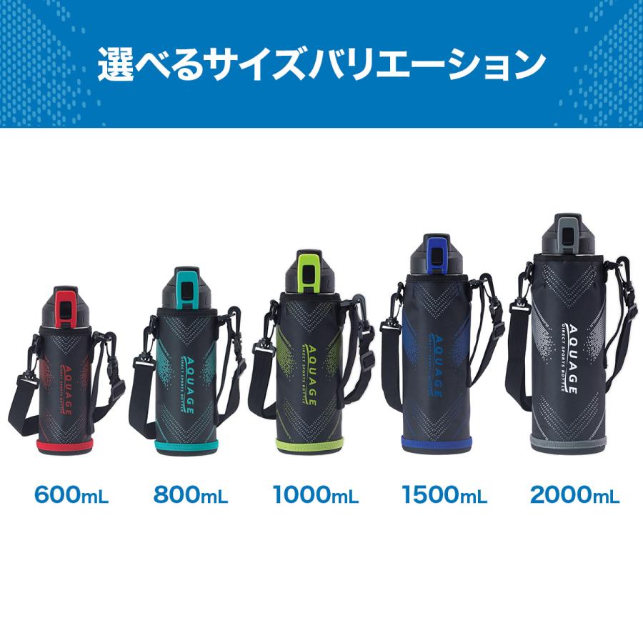 AQUAGE（Atlas） 水筒 2リットル 保冷 軽量 軽い 子供 真空断熱