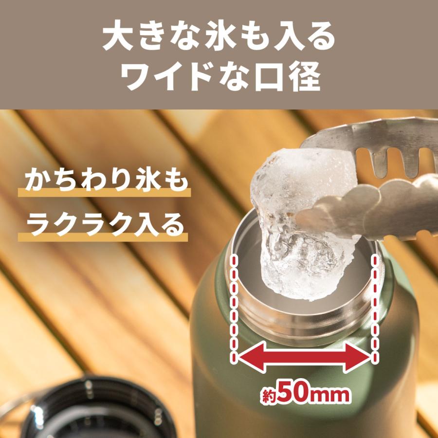 WENS 水筒 600ml 保冷 直飲み ステンレス ハンドル付き ダイレクト