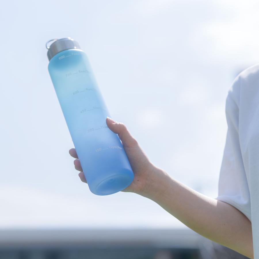 Atlas ウォーターボトル 水筒 1リットル 1L メモリ付き タイムマーカー