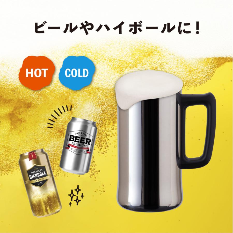 Sinqs 10個セット ビールジョッキ 630ml 保冷 真空断熱 ステンレス