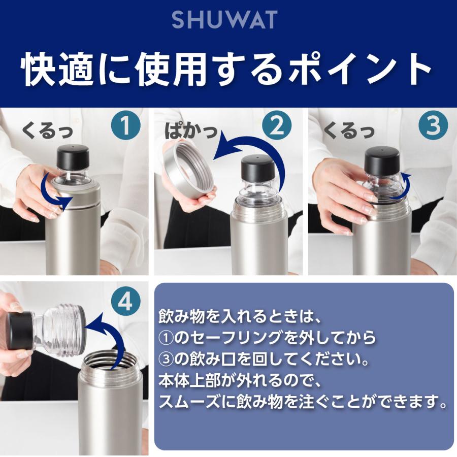 Atlas 水筒 600ml 炭酸対応 保冷 真空断熱 ステンレスボトル スポーツ