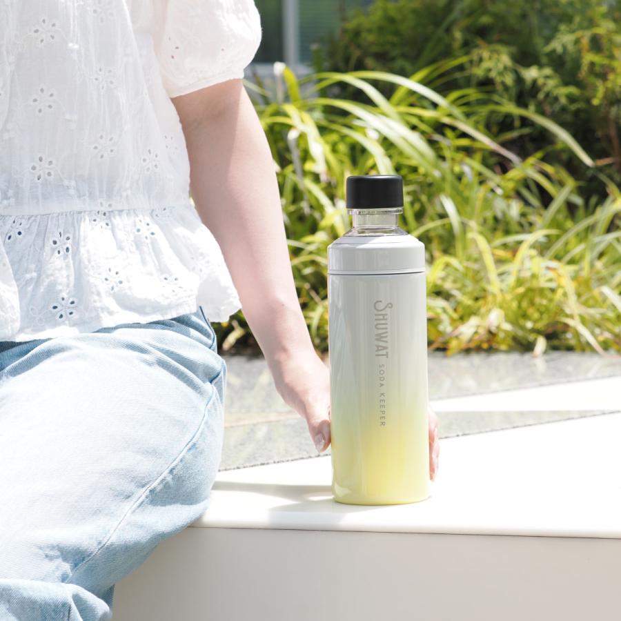 Atlas 水筒 600ml 炭酸対応 保冷 真空断熱 ステンレスボトル スポーツ