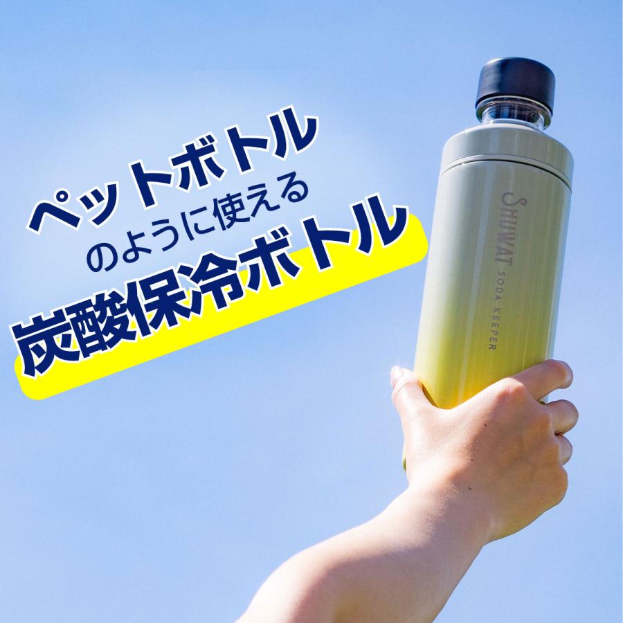Atlas 水筒 600ml 炭酸対応 保冷 真空断熱 ステンレスボトル スポーツ