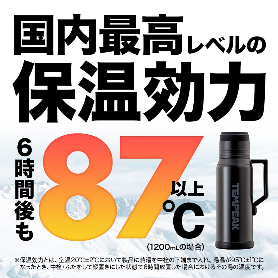 Atlas 水筒 超保温ボトル 1.2リットル 1.2L 保温 保冷 真空断熱5層構造
