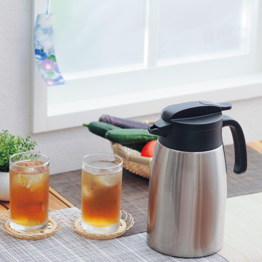 12個セット 卓上ポット 800ml 保温 保冷 真空断熱 ステンレス 超軽量 コンパクト スリム 保温ポット 保冷ポット 魔法瓶 シルバー バリウス AVTP-800SV12P_12