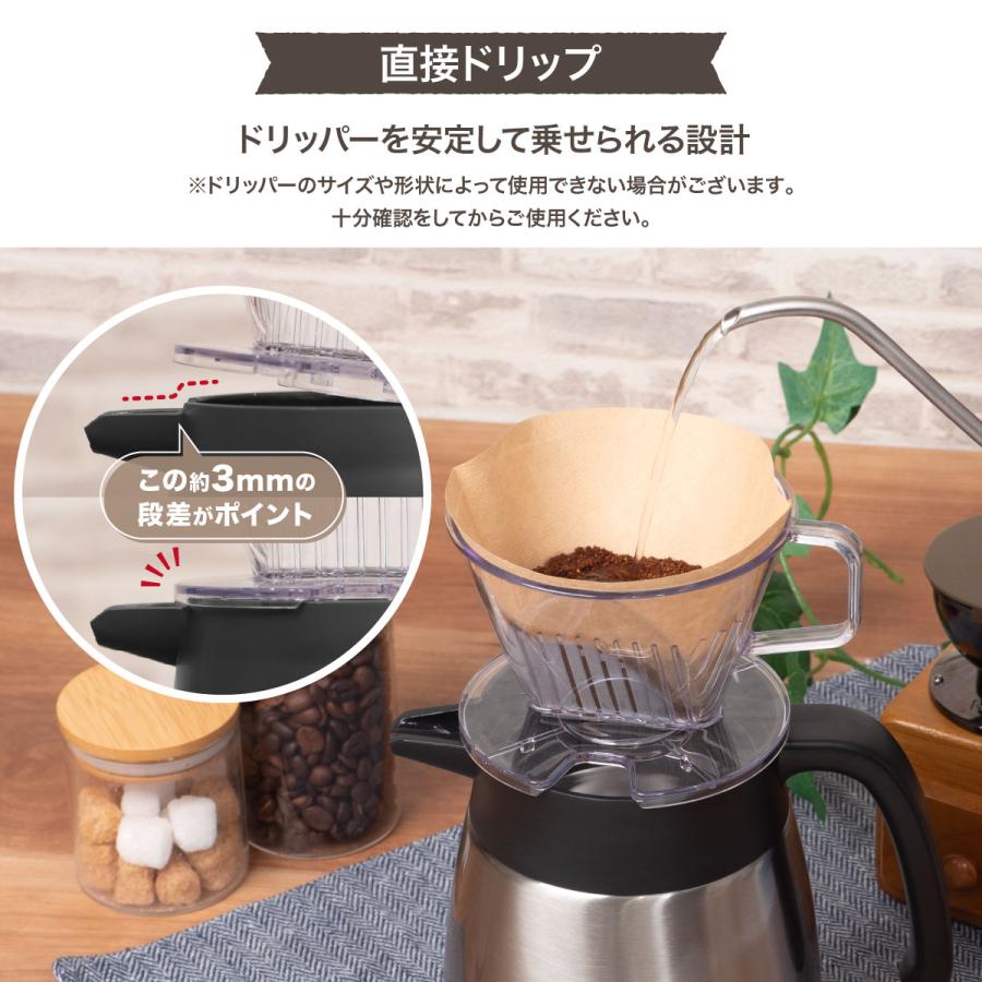 Atlas 卓上ポット 800ml 保温 保冷 真空断熱 ステンレス 超軽量