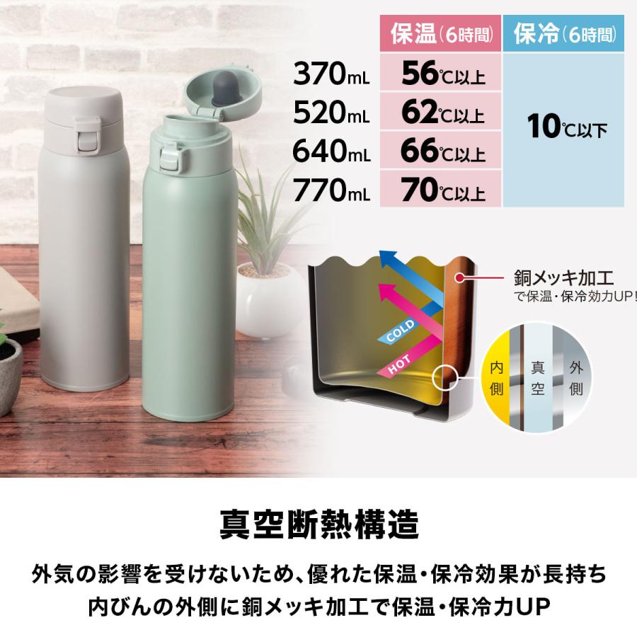 SWITCH（Atlas） 水筒 640ml 保温 保冷 真空断熱 ステンレス 軽量
