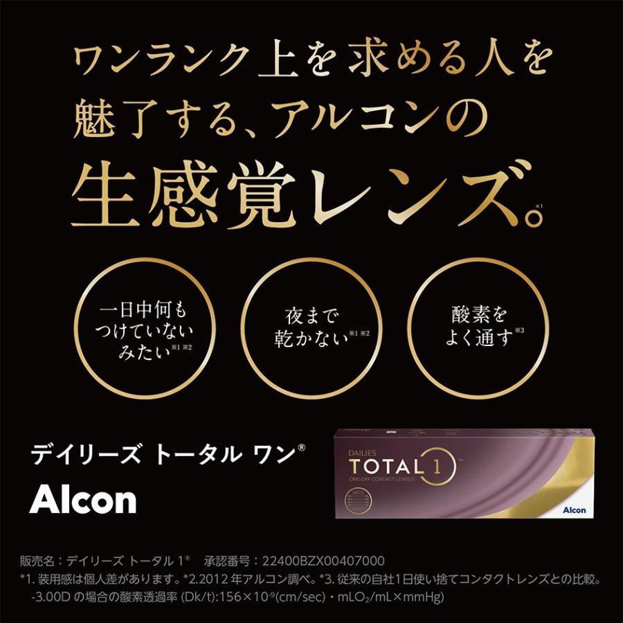 コンタクトレンズ 1DAY デイリーズトータルワン90枚×6箱 送料無料 1日使い捨て / 1day｜atlens｜02