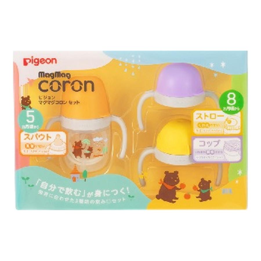 マグマグ ピジョン マグマグコロン スパウト ストロー コップ のセット 