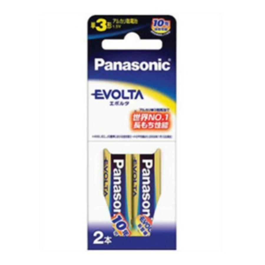 【メール便送料無料】 パナソニック Panasonic アルカリ乾電池 EVOLTA エボルタ 単3形 LR6EJ/2B 2本パック 1個｜atlife-shop